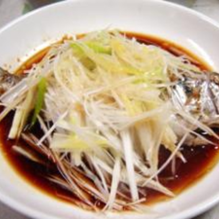 いしもちで清蒸鮮魚（中華風蒸し魚）